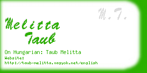 melitta taub business card